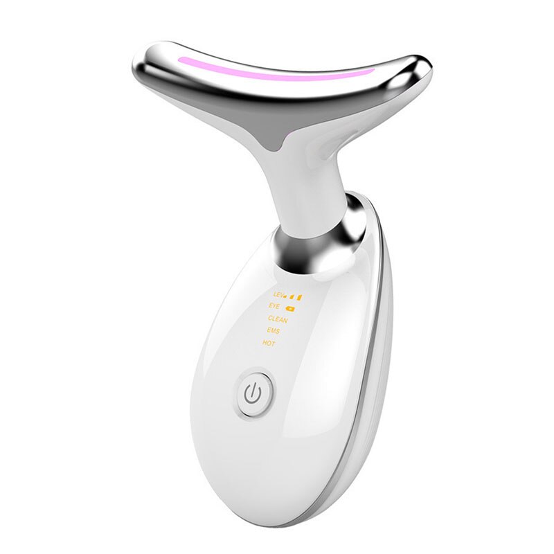 3-Kleur Hals Massager, Lifting En Verstevigende Massager, Elektrische Micro-Huidige Rimpel Remover, led Photon Facial Schoonheid Instrument: Default Title