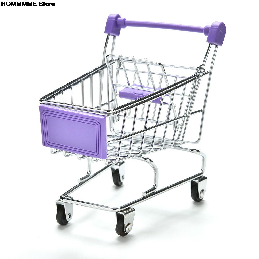 Colorful Funny Mini Supermarket Shopping Cart Trolley Pet Bird Parrot Hamster Toy 1pcs