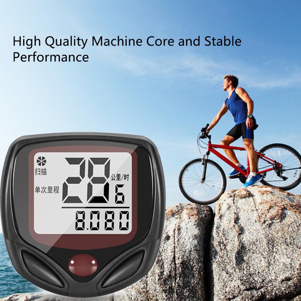 Bike Computer With LCD Digital Display Waterproof Bicycle Odometer Speedometer Cycling Stopwatch Riding Accessories Tool