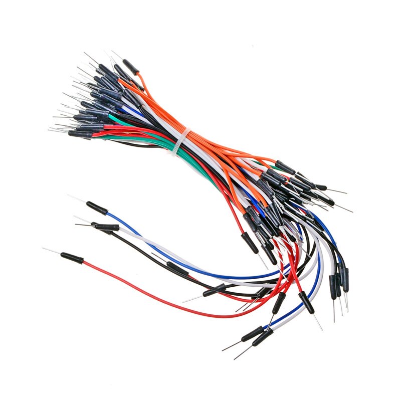 65pcs/Lot Arduino Breadboard wire DIY Solderless Flexible Breadboard Jumper wires Cables Bread plate line Male to Male