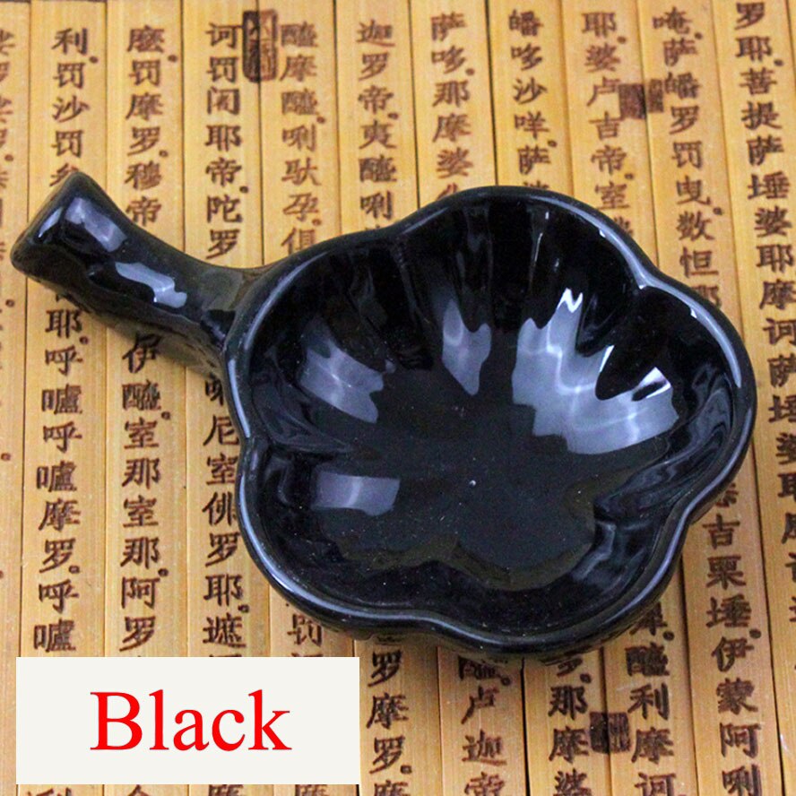 Multifunktionel keramikplade kinesisk kalligrafi maleribørster penholder kunstmaling forsyninger: Sort