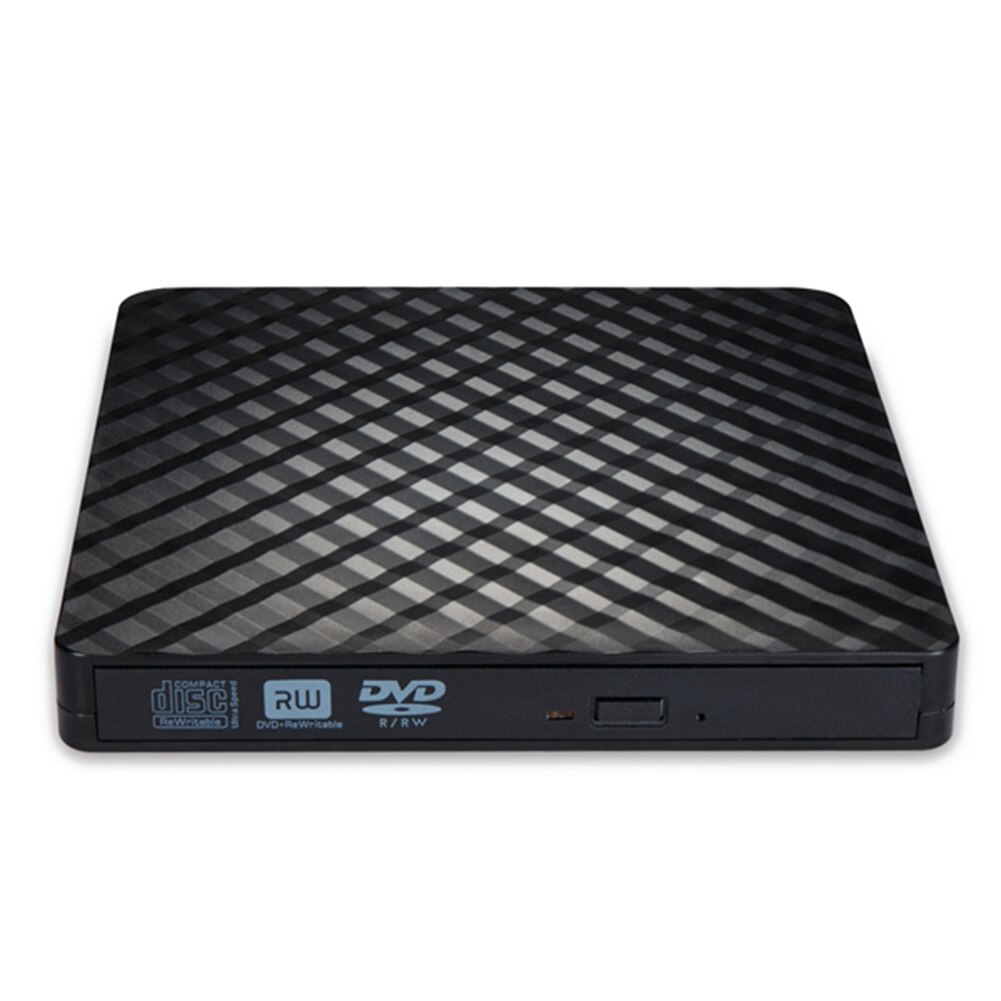 Unidad óptica externa USB 3,0 para ordenador portátil, unidad de DVD externa de alta velocidad para PC, reproductor de DVD: Negro
