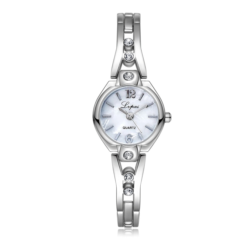 Zilver Horloges Vrouwen Rvs Diamanten Armband Horloge Ultra Dunne Slanke Quartz Horloges Womens Vrouw Dames Jurk Klok