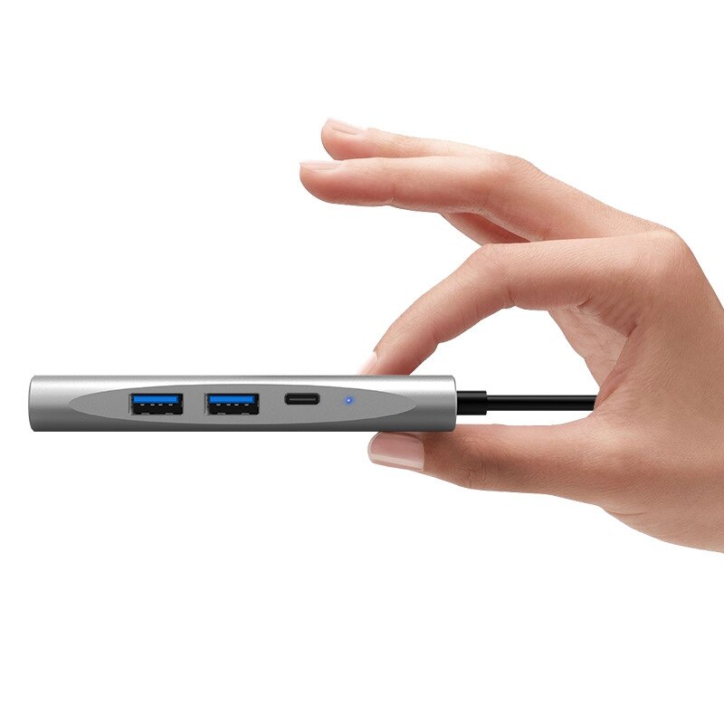 USB C centro 4 in 1 in Alluminio Tipo-C a USB HDMI 4K attracco stazione PD di Ricarica Veloce centro adattatore per PC pro
