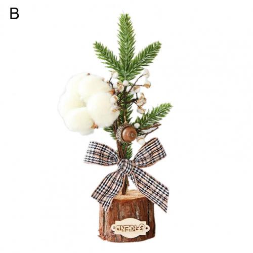 High Potted Christmas Tree Iron Wire Mini Christmas Tree Eye-catching Delicate 25cm Portable Potted Christmas Tree: B