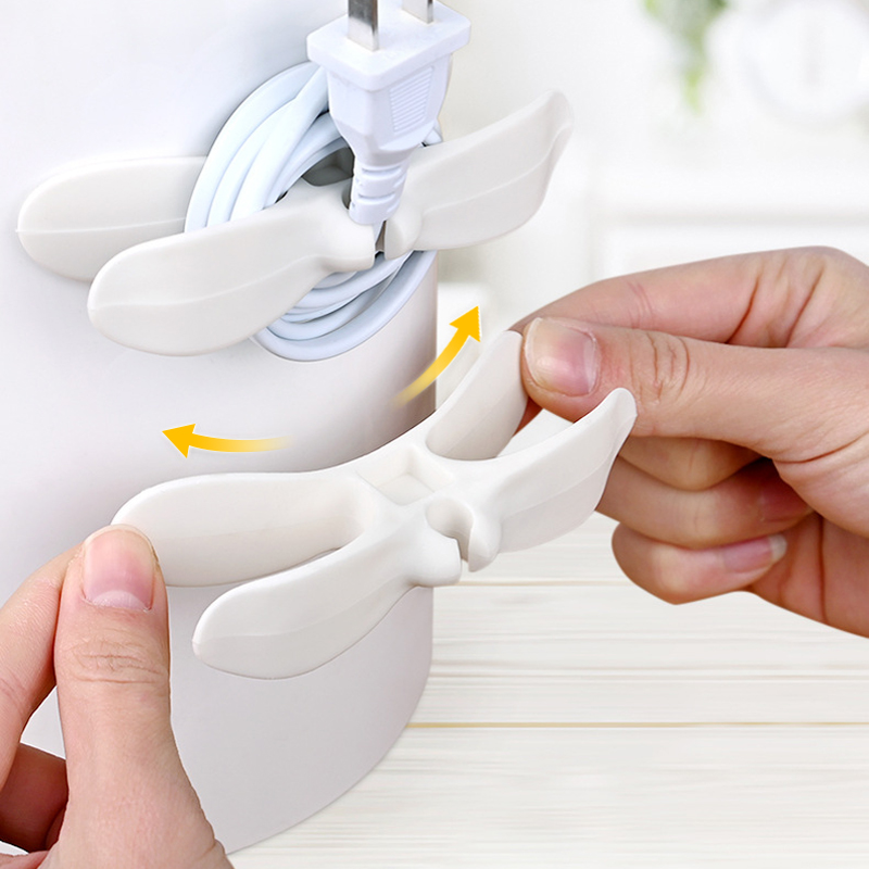 3-6 stk. ledningsoprulning til køkkenapparater, ledningsopruller, kabelhåndteringsklips, holder til airfryer, kaffemaskine, fiksering
