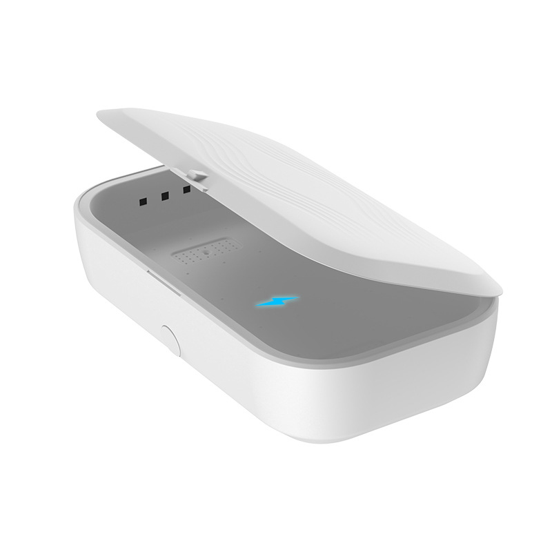 Multifunktion 10w trådlös laddare uv-desinfektionslåda ansiktsmask mobiltelefonnyckel uv-sterilisering aromaterapi laddningslåda: Default Title