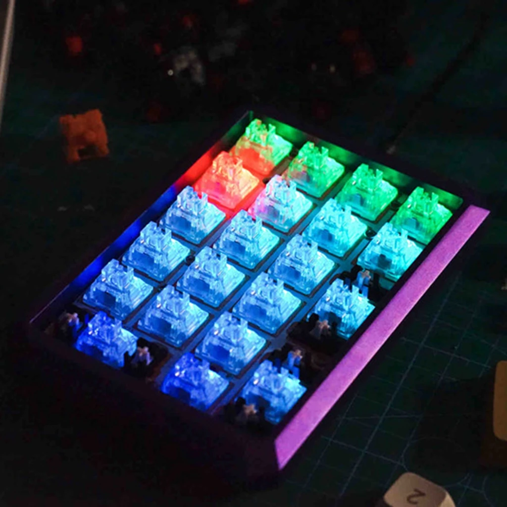TTC Frozen Silent Switch V2 Mechanical Keyboard Mute Linear Switches 39 gf 3 Pins RGB Transparent Factory Lubrication Custom PC