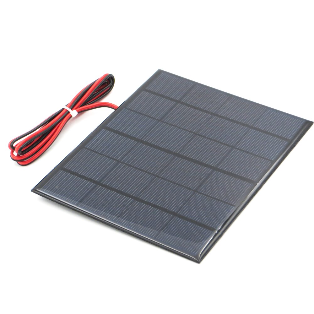 6V 3.5Watt met 100cm verlengen kabel Zonnepaneel Polykristallijn Silicium DIY Battery Charger Module Mini Solar Cell draad speelgoed