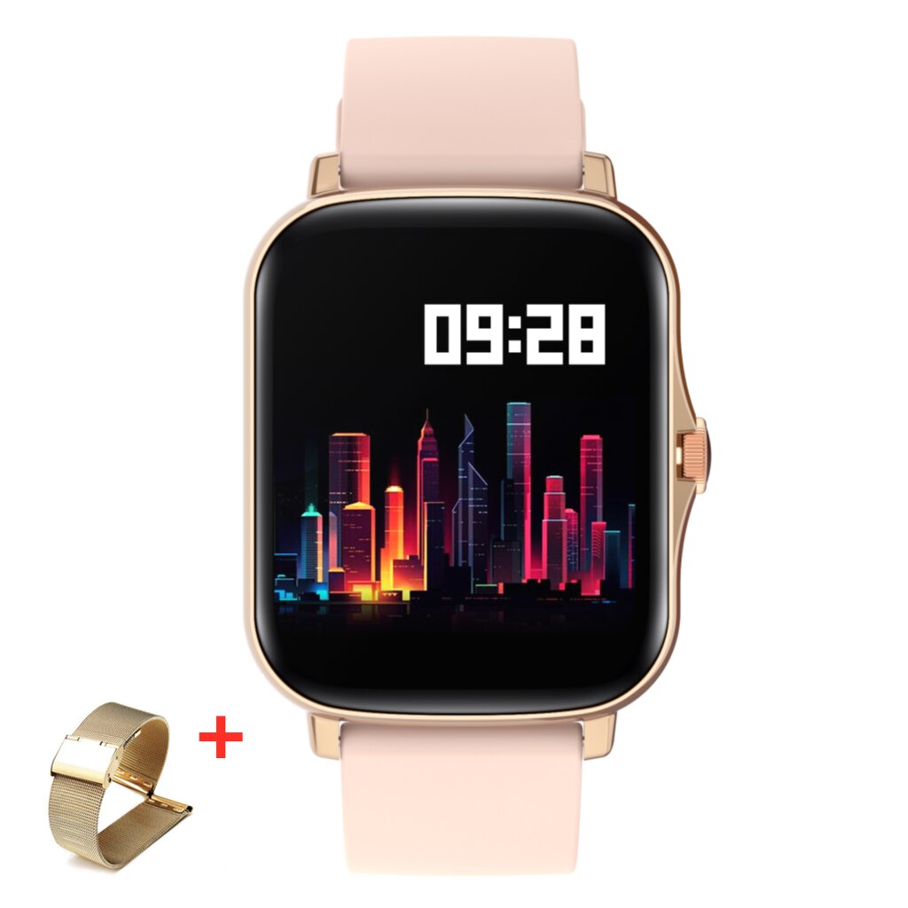 Y22 Smart Watch 1.72 Inch IPS 320*385 45 Days Long Standby Heart Rate Blood Pressure Monitoring Smart Wristband Multi-sport Mode: and gold steel