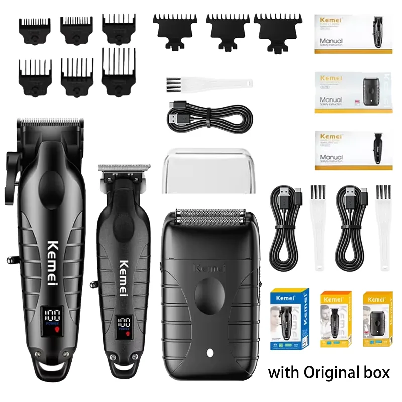 Kemei KM-2290 KM-2293 KM-T95 Cutting Machine Electric Shaver Hair Trimmers With LCD Display Men's Hair Clipper