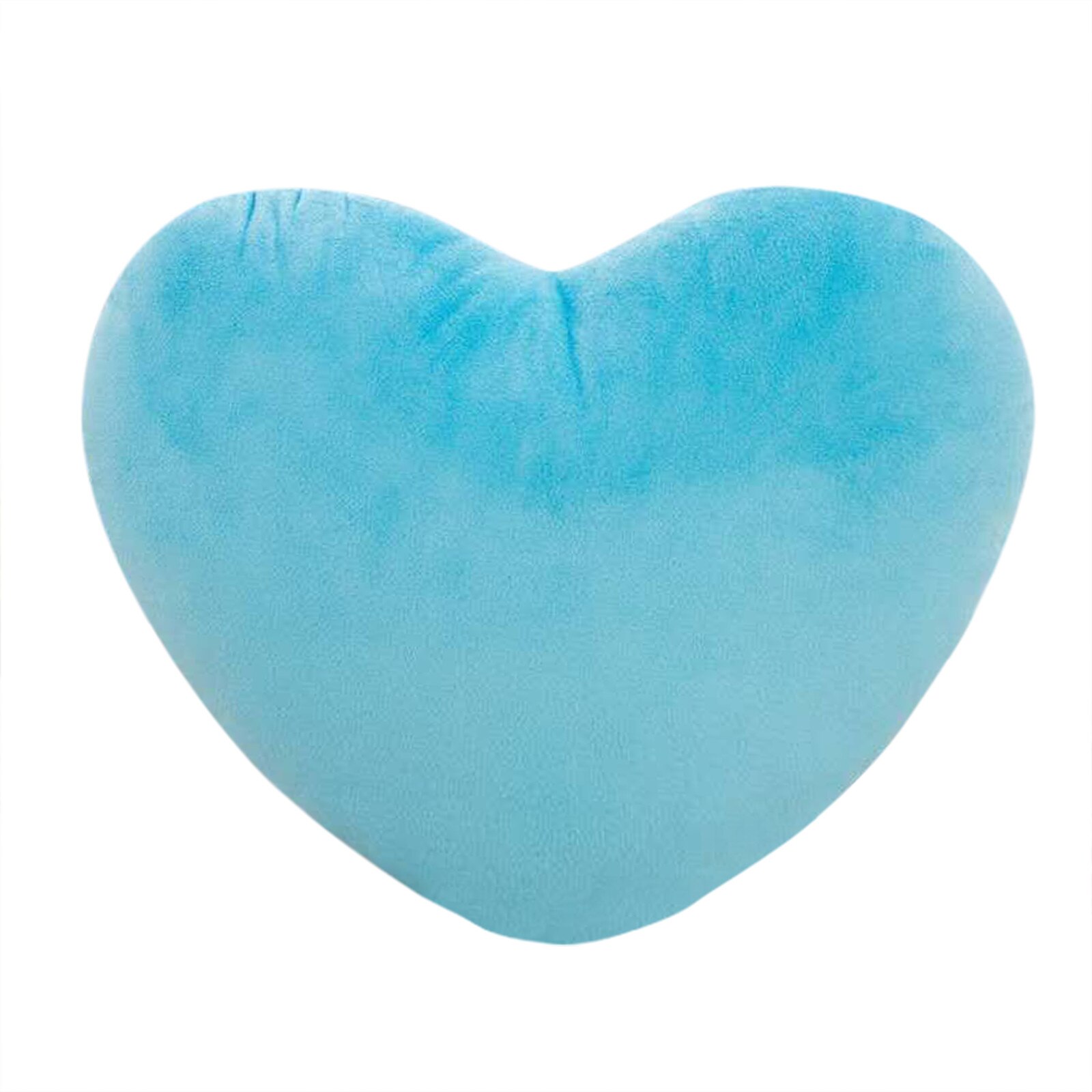Cojín de sofá de felpa suave para chica, almohada de corazón de amor, terciopelo rosa, corazón de melocotón, para enamorados, almohada de amor para boda, 40 #: Blue 