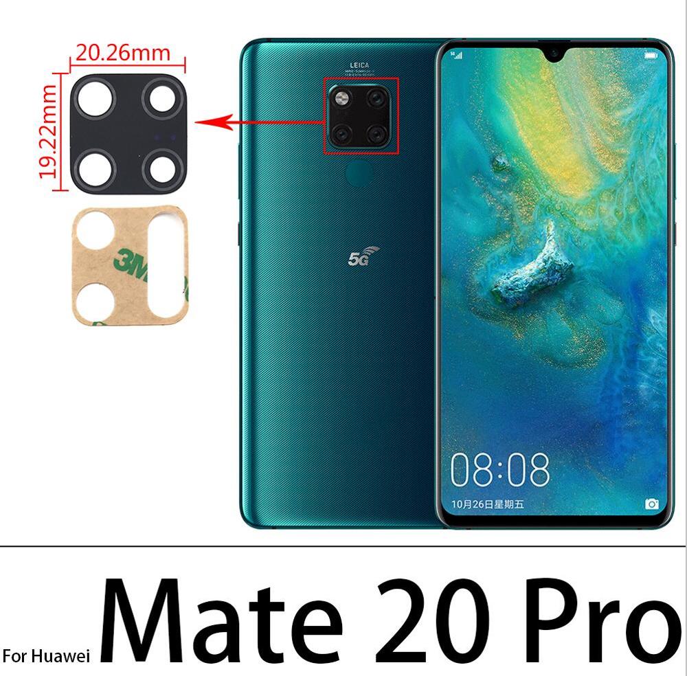 Huawei Mate 9 30 40 pro 10 20 lite 20x用のオリジナルのリアカメラガラス,接着剤付き交換ツール,2個: Mate 20 Pro