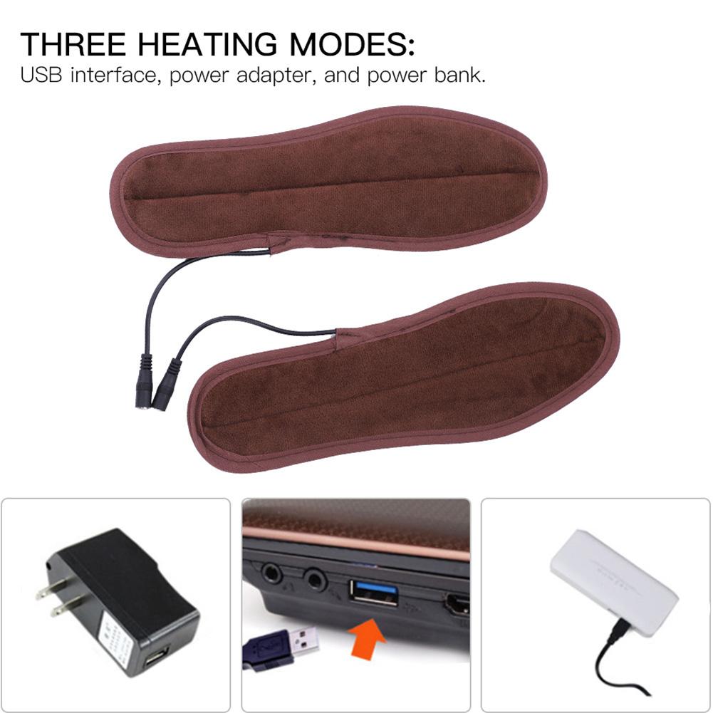 Unisex Usb Binnenzool Verwarmd Winter Warm Elektrische Verwarming Voet Pad Opladen Verwarming Oplaadbare Bergbeklimmen Heater Pads Zolen