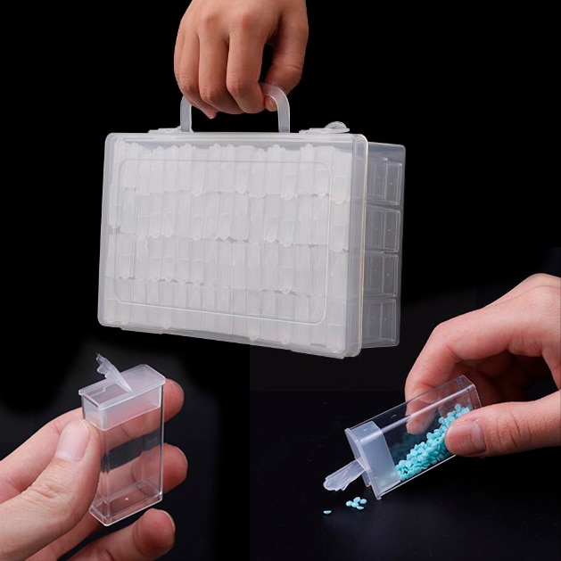 28 64 128 stuks plastic diamant schilderij accessoires met fles container opbergdoos diamant schilderij houder diamant schilderij doos