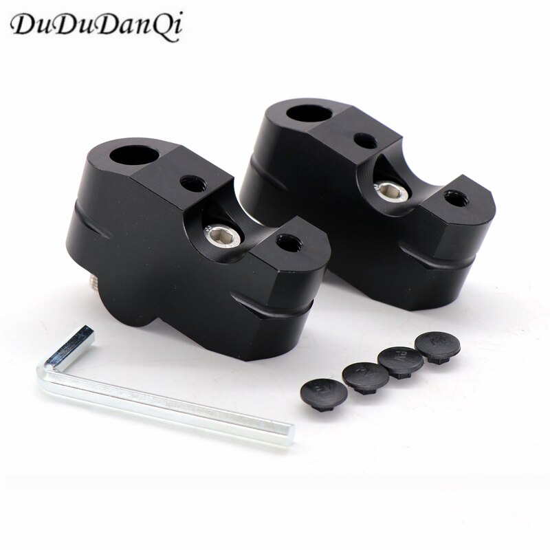 1" 25MM Motorcycle Handlebar Riser Clamp, 38mm Height Provide Suitable Seating Position For You, Handlebar Riser Compatible With Dyna, Shadow, Sportster, VTX, Vulcan, Bonneville, V-Star - Black