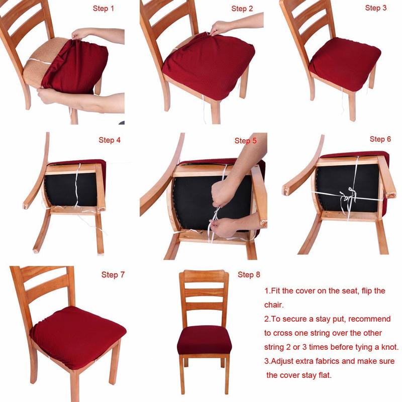 Housse de chaise élastique | Couleur unie, housse extensible pour cuisine bureau, protection de siège, étui pour salle à manger et ordinateur salon