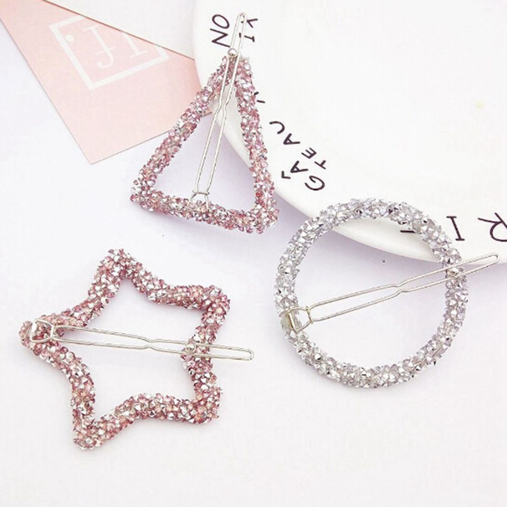 Korea Hollow Star Haar Clips voor Vrouwen Kristallen Steentjes Pentagram Haarspeld Vrouwen Bruids Haaraccessoires Hairgrip