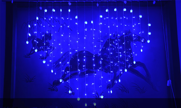 200x150cm Wedding Backdrops With LED Lights Loving Heart Royal Blue Wedding Decoration Centerpieces Tree Crystal
