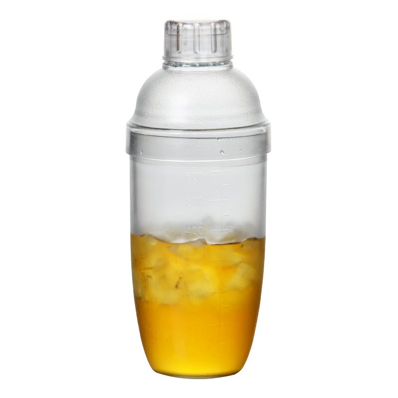 Cocktail shaker-anti-lækage gennemsigtig pc harpiks mælk te cocktail drink shaker bar værktøj