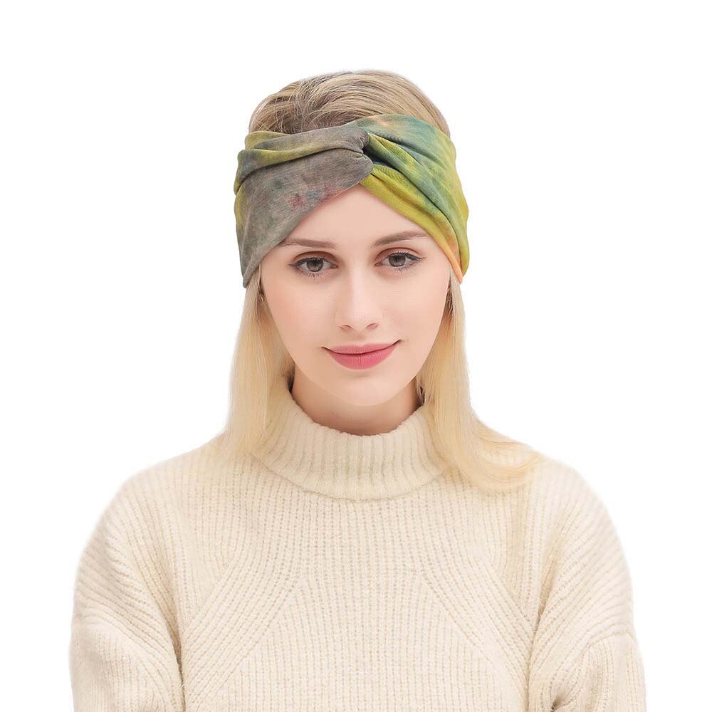 1 stücke Boho binden Farbstoff Baumwolle Stirnbänder Bandana Turban Kreuz Kopf wickeln Elastische Frauen Mädchen Haar Bands Haar Zubehör Verband