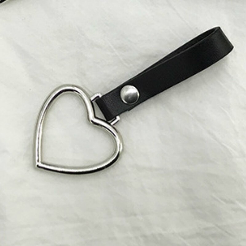 Female Round Buckle Waist Belt Metal Buckle Casual PU Leather Belt Clothes Accessories for Women Heart Ring Decorative