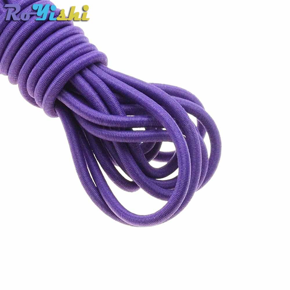 10 yards/pak kleurrijke diameter 3mm elastische touw bungee schokkoord rekkoord voor doe-het-zelf sieraden maken buitenachtergrond: Paars
