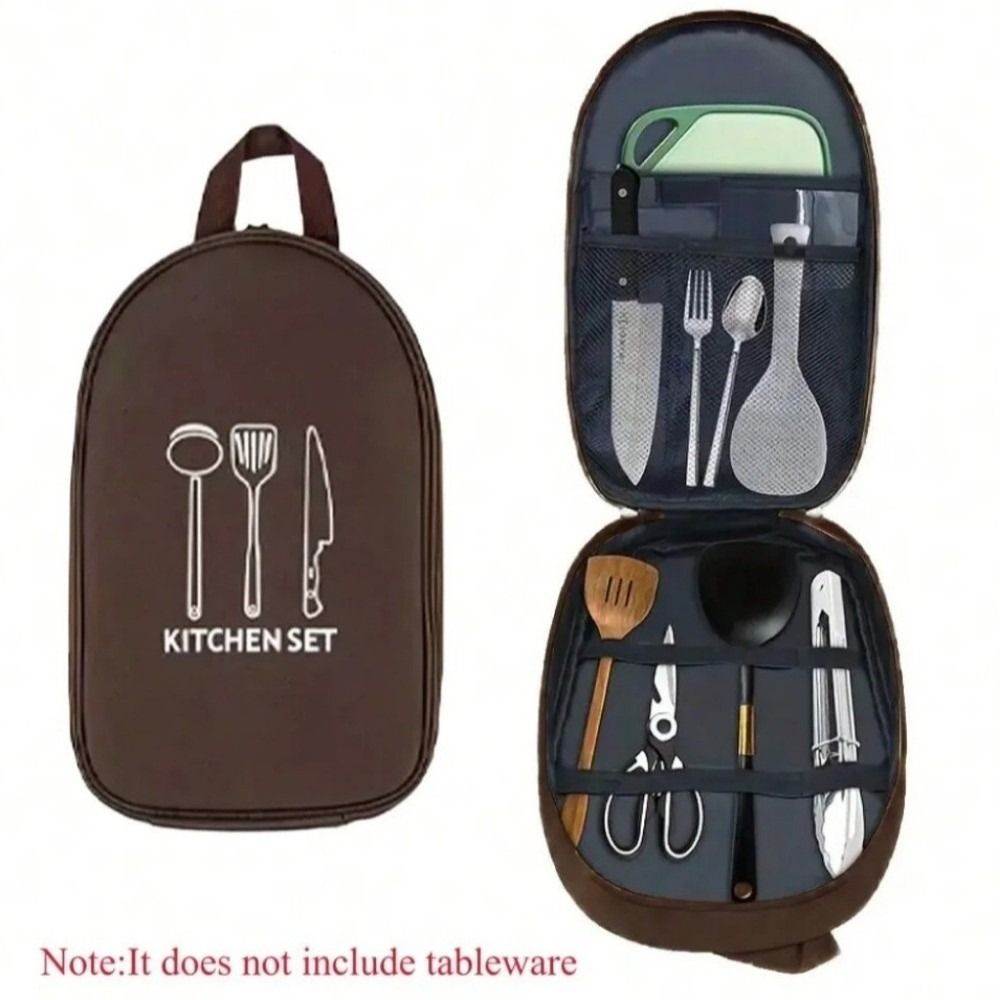 Torba na sprzęt kempingowy o dużej pojemności, bez naczyń, wielowarstwowa torba piknikowa robić gotowania, torba na naczynia, pokrowiec na naczynia robić grillowania, torba podróżna.