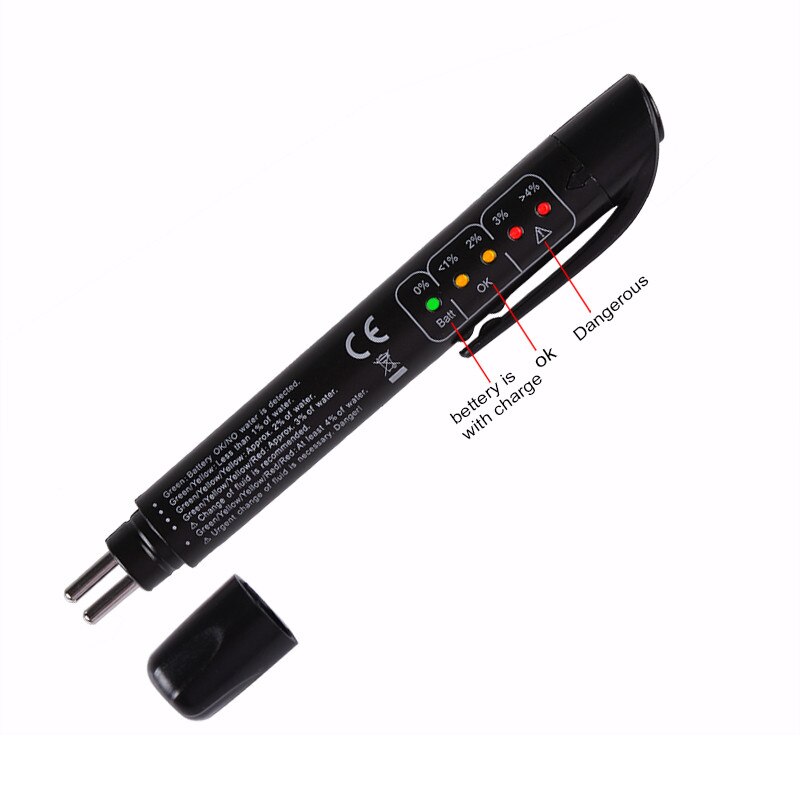 5Piece/lot Brake Liquid Tester Mini Brake Fluid Test Pen LED Display Testing Mositure of Brake Oil For DOT3 DOT 4 No Package