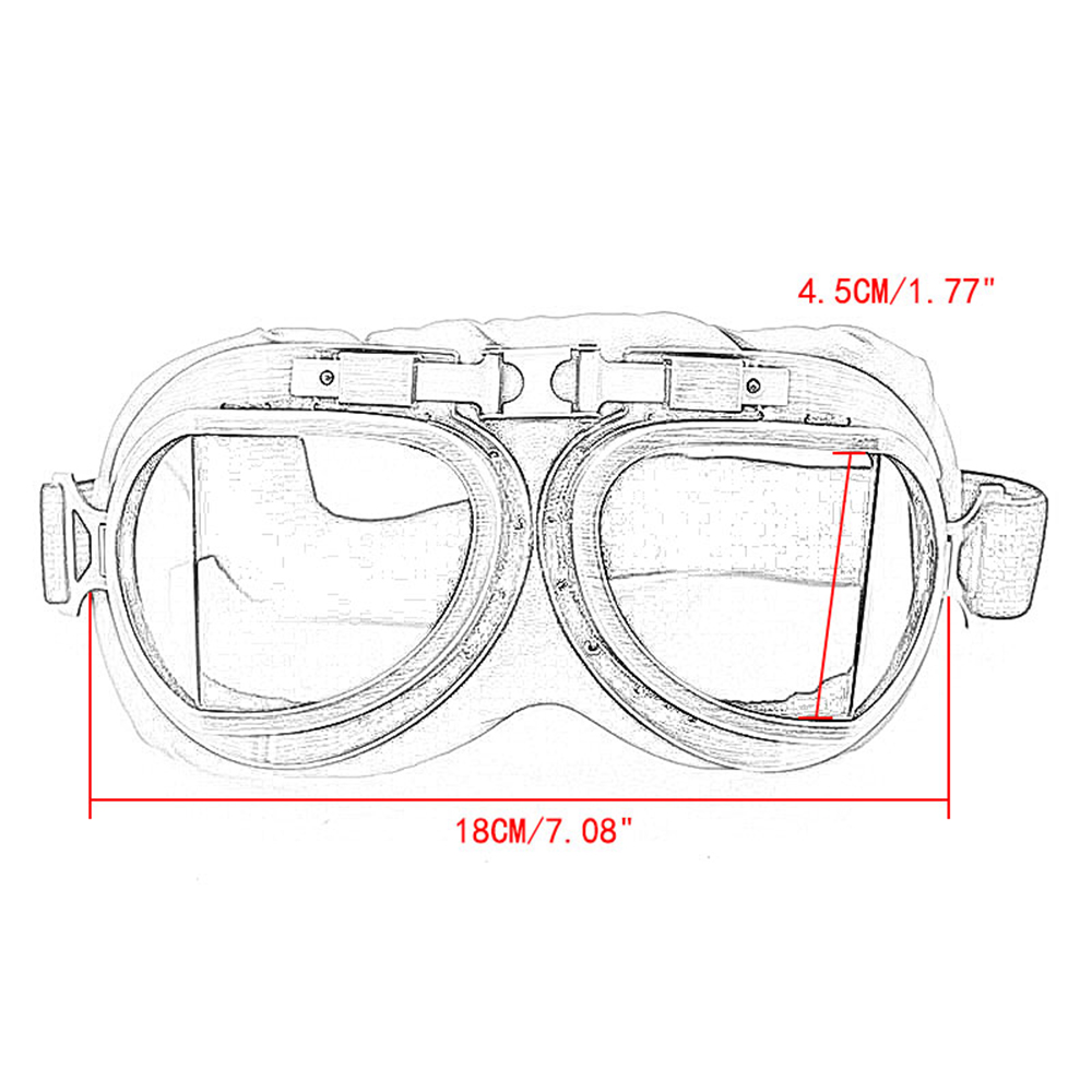 Vintage Motorcycle Goggles Retro Pilot Goggles Motor Beschermende Gears Stofdicht Bril Cruiser Cafe Scooter