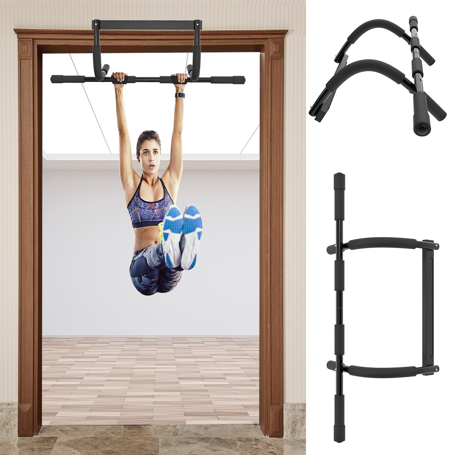 Perfect Pull-up Bar Fitness Multi-Gym Doorway Pull Up Bar Portable Gym System Steel Gym Total Upper Body Workout Bar