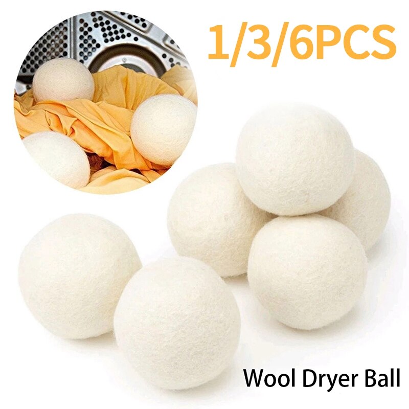 1/3Pcs Wol Droger Ballen Herbruikbare Waterontharder Wasgoed Drogen Wol Bal Thuis Wassen Ballen Drogen Kleding Wasmachine gereedschap