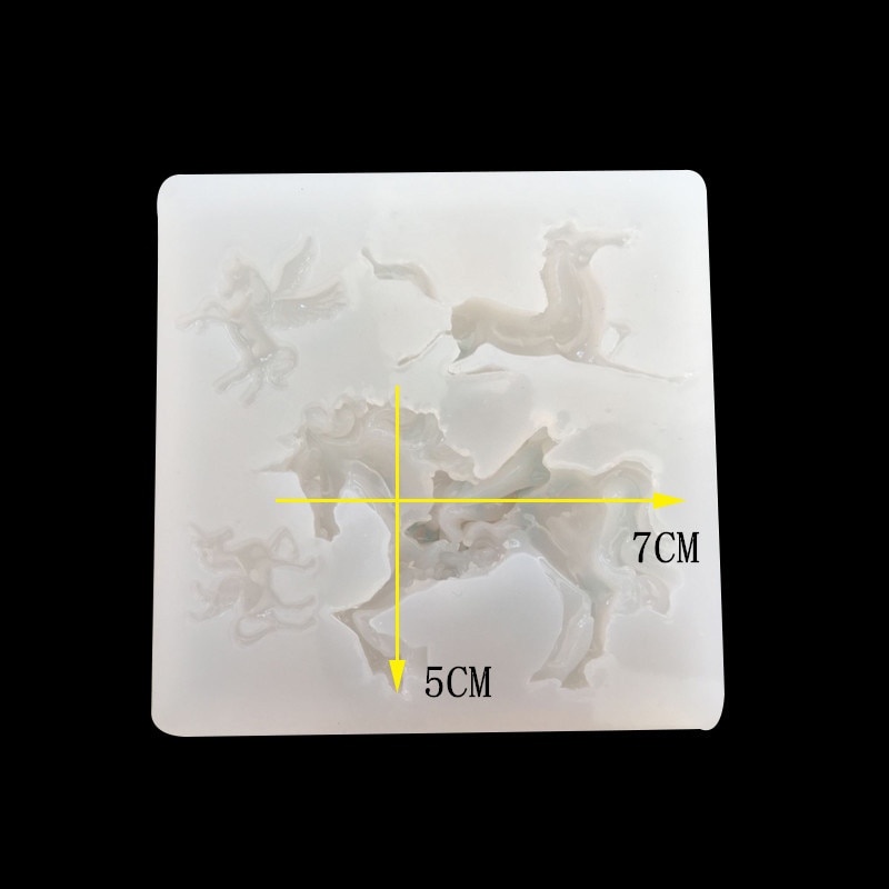 1pcs UV Resin Jewelry Liquid Silicone Mold Big Unicorn Horse Resin Molds For DIY Charms Making For DIY Charms Making Jewelry