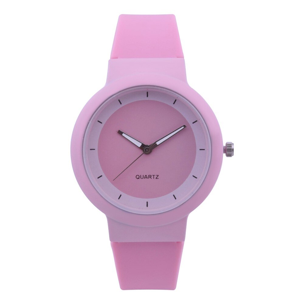 Dameshorloge siliconen band casual sport dameshorloge klok quartz uurwerk polshorloge zegarek damski relog: C