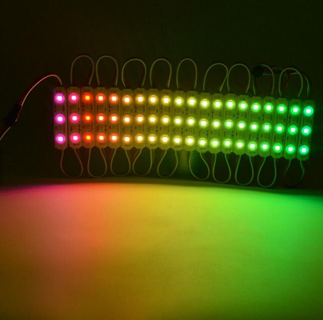 RGB LED Module Strip WS2811 3 LED IP65 Waterproof 5050 COB Injection Sign Lighting DC12V Window Store Front Lighting Lamp