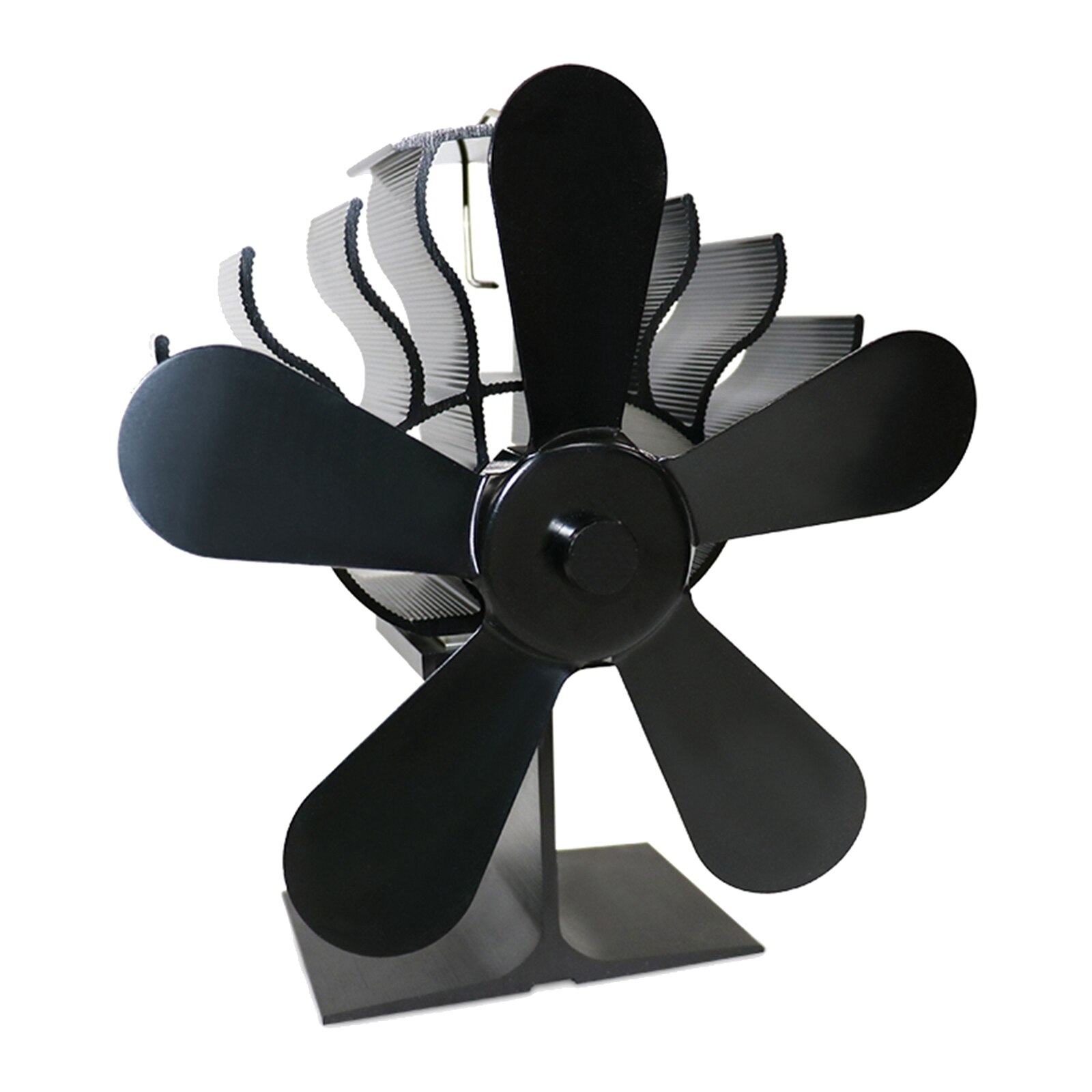 Heat Powered Fan 5 Blade Heater Fans Aluminium Silent Eco-friendly for Wood Log Burner