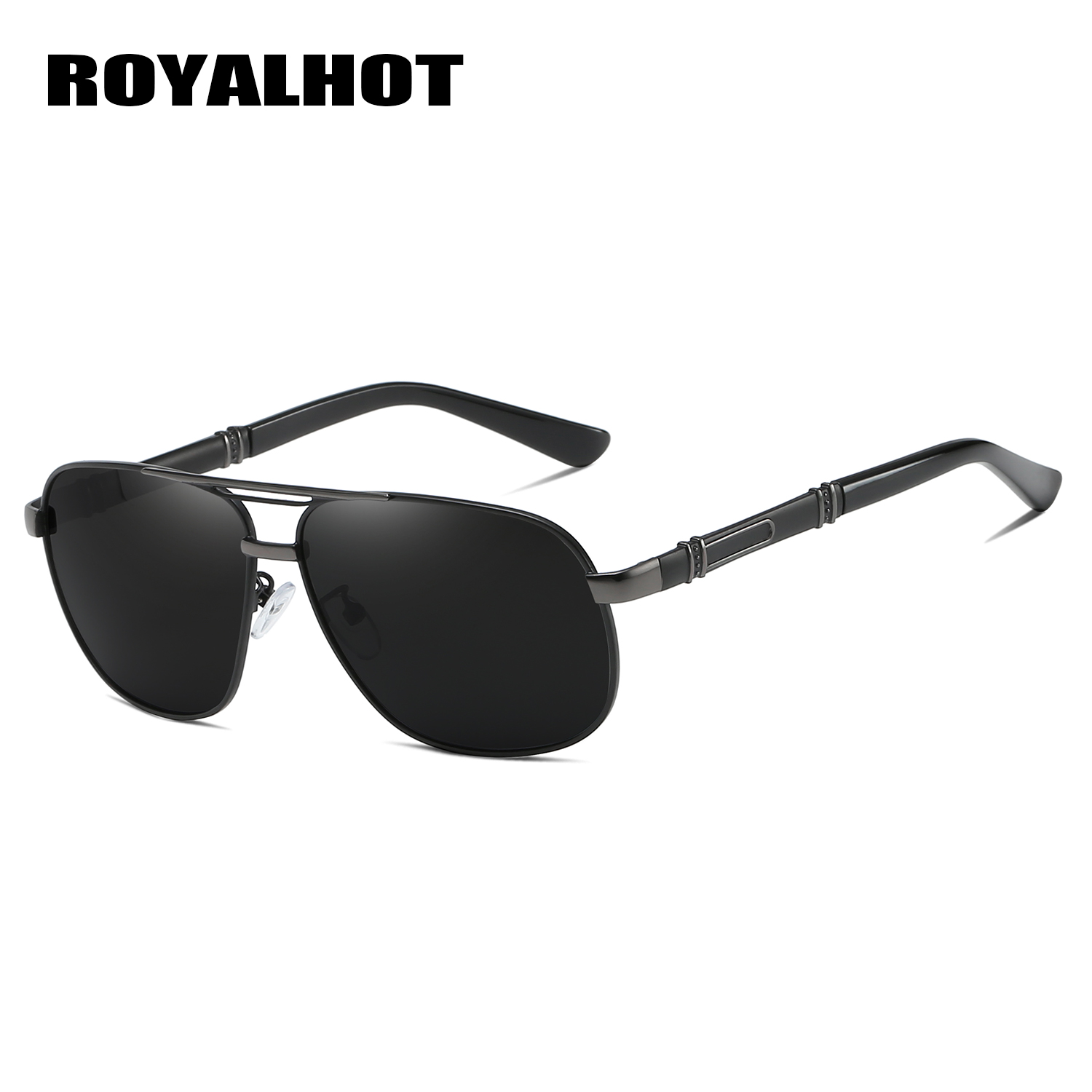 RoyalHot Mannen Vrouwen Gepolariseerde 2 Balken Zonnebril Aloly Frame Zonnebril Rijden Bril Shades Óculos masculino Mannelijke 90082