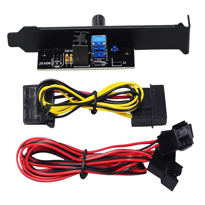 Desktop Computer Fan Speed Controller, PCI Bit 3-Way Fan Controller Chis Fan Speed Hub: Default Title