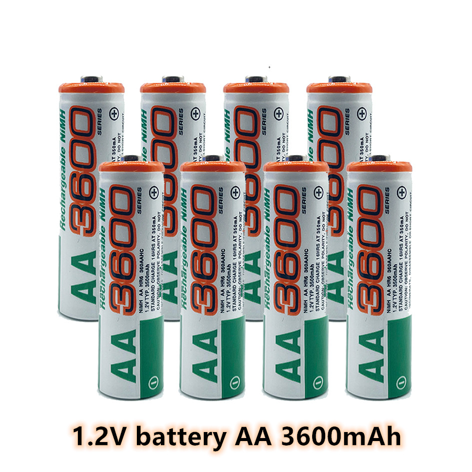 AA battery 100% MAH, 3600 V, NiMH, suitable for watch, mouse, computer 2, , 1.2