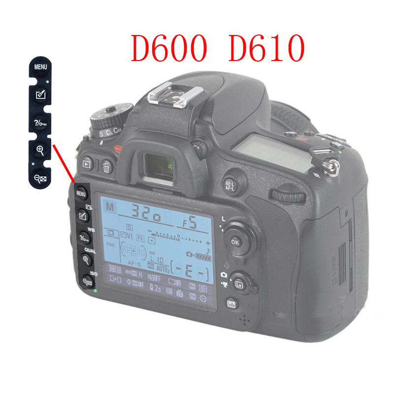 Para Nikon D90 D300 D300S D700 D600 D610 D7000 D7100 la función clave de reemplazo para cámara DSLR reparación de la unidad parte: D600 D610