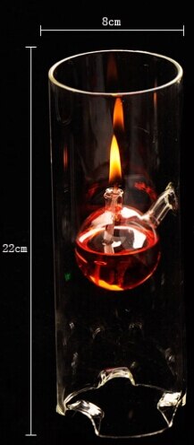 Lysestage gennemsigtigt glas lysestager olielys boligindretning tilbehør bougeoir til alentine & #39 ;s day bryllup bar: M størrelse uden olie