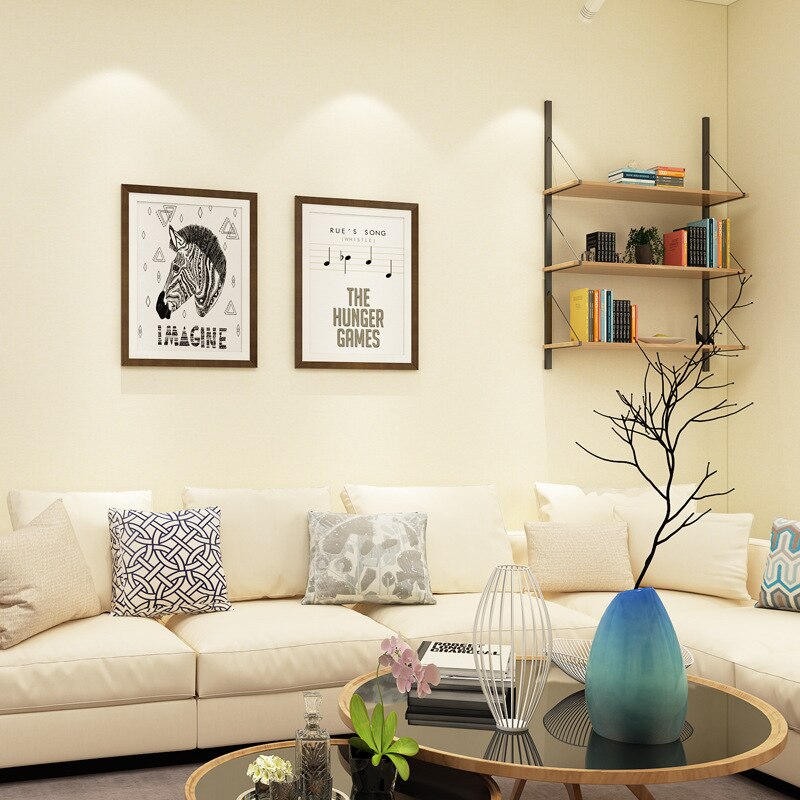 Roll wallpaper Modern simple plain non woven wallpaper bedroom living room wallpaper Hotel solid color wallpaper U187