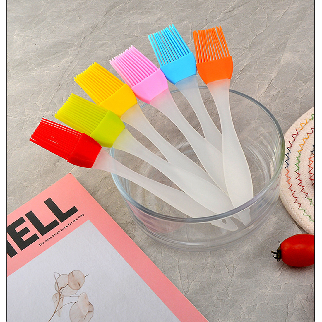 Food Silicone Brush Smear Brush Barbecue Baking Pan Bread Chef Pastry Oil Barbecue Pan Tool Household Kitchen Accessories