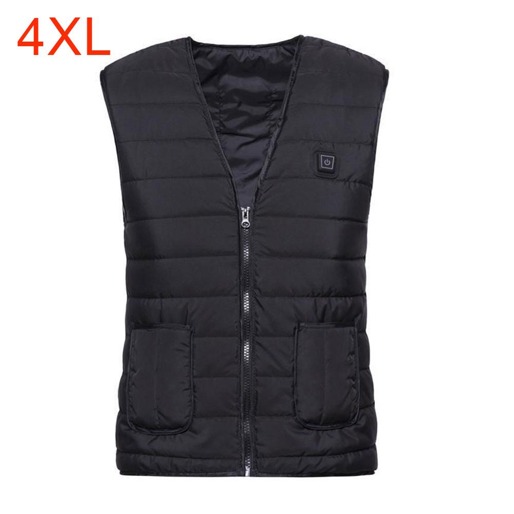 smart oppvarmingsvest 5 stk oppvarmingsfilm elektrisk oppvarming klær usb oppvarming 3 gir justerbar Vest varm Vest: 4xl
