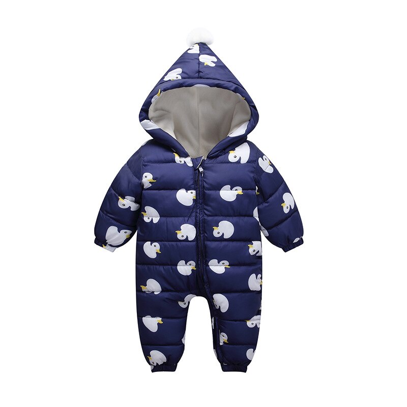 Ontworpen voor Russische winter jumpsuit baby meisje kleding snowsuit jacket voor meisjes jassen Park zuigelingsjongen sneeuw wear: navy blue / 24M