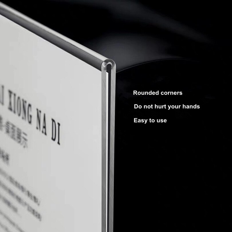 A5 Acryl Poster Menu Houder Mager om Perspex Folder Display Stands Teken Houder Informatie Stand Visitekaarthouder