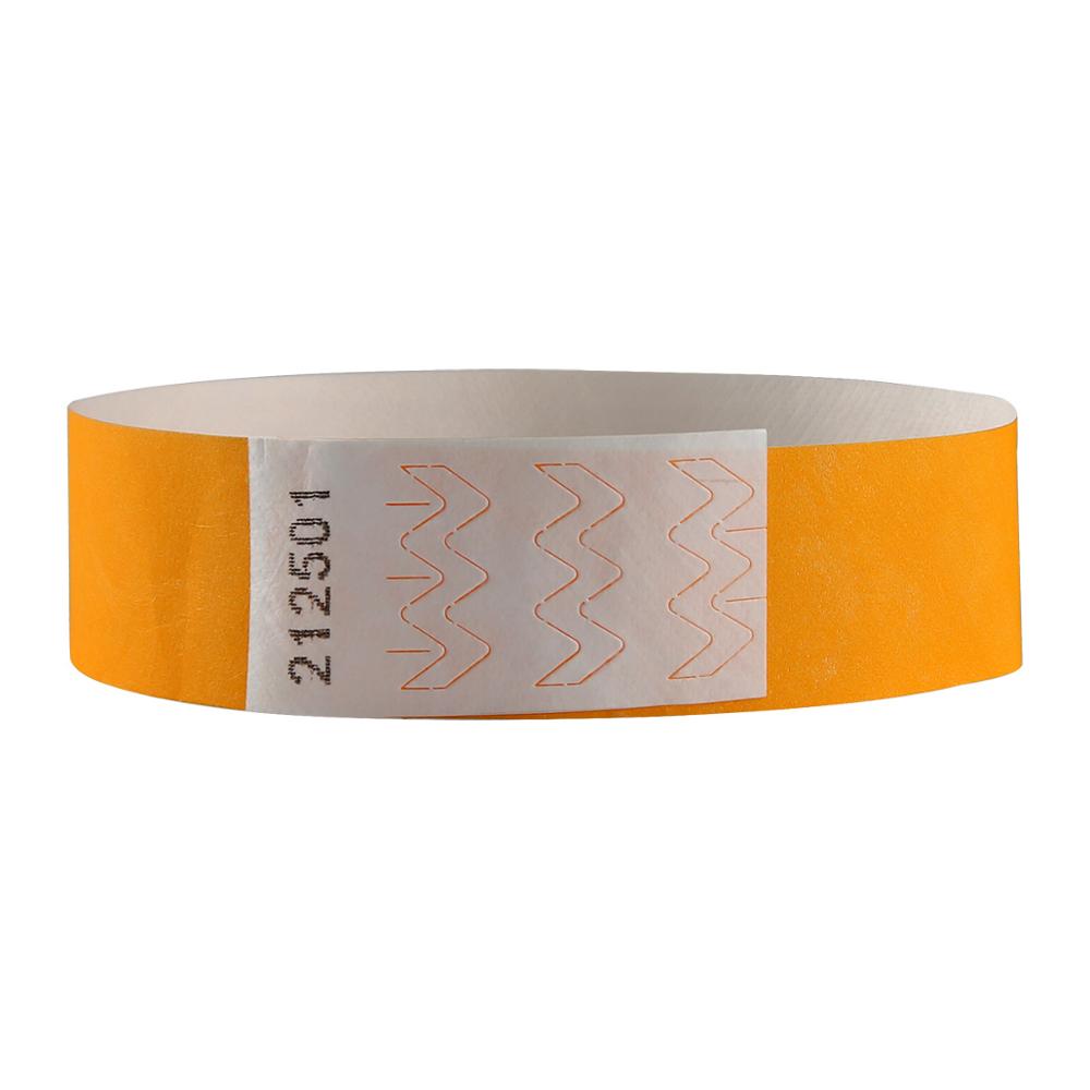 Neon Colors 3/4 inch Tyvek Wristbands with Numbers, Colorful ID Wristbands for Parties Events 500 pieces