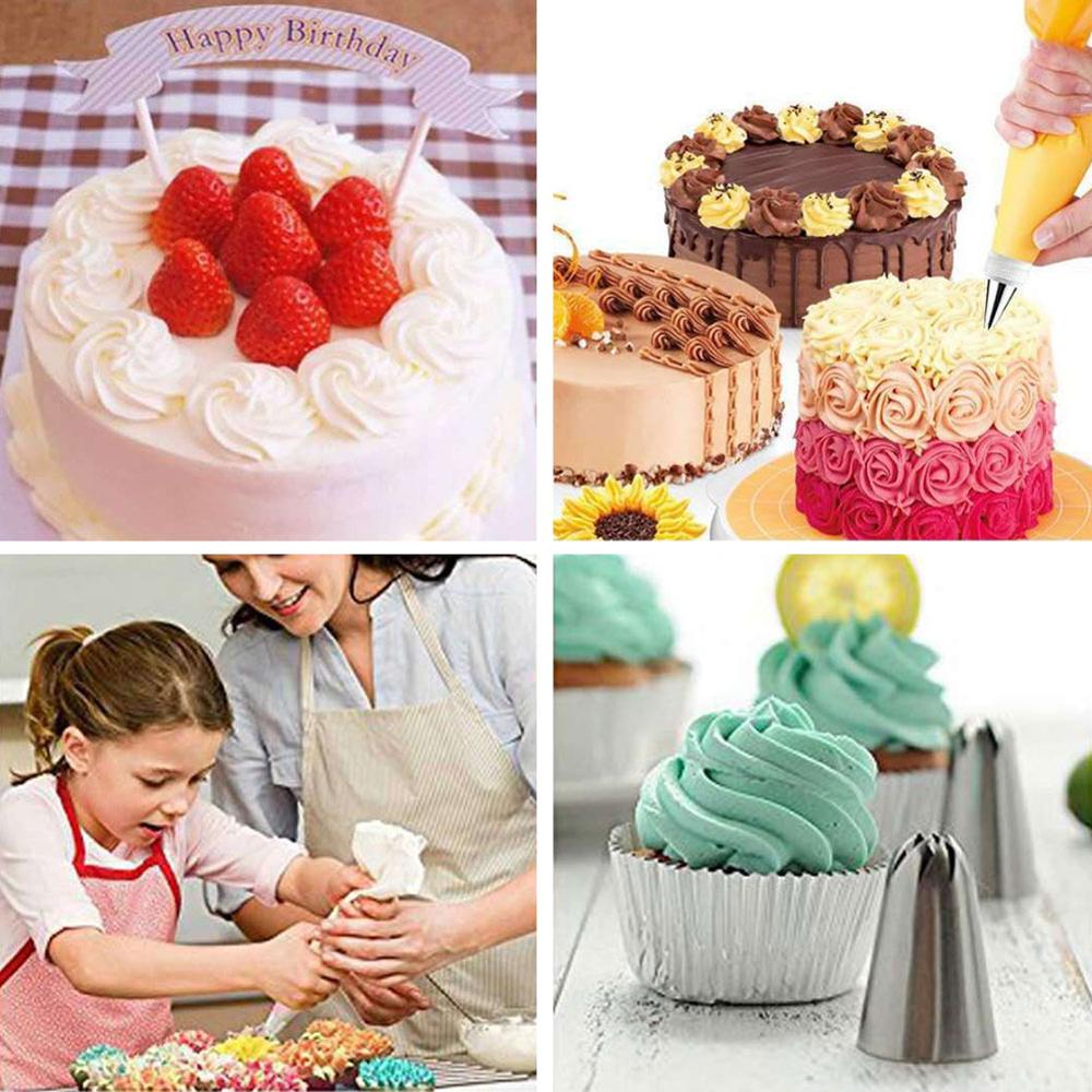 83PCS Cake Decorating Tools Kit Icing Tips Pastry Bags Couplers Cream Nozzle Baking Tools Set for Cupcakes Cookies Fast