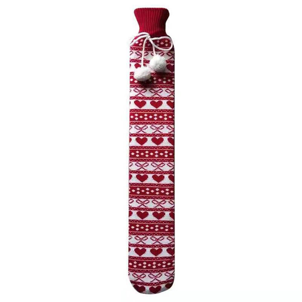 52cm Removable Cover Fur Rubber Water Bottle Extra Long Christmas Water Bottles Bag For Waist Hand Foot Warming: M