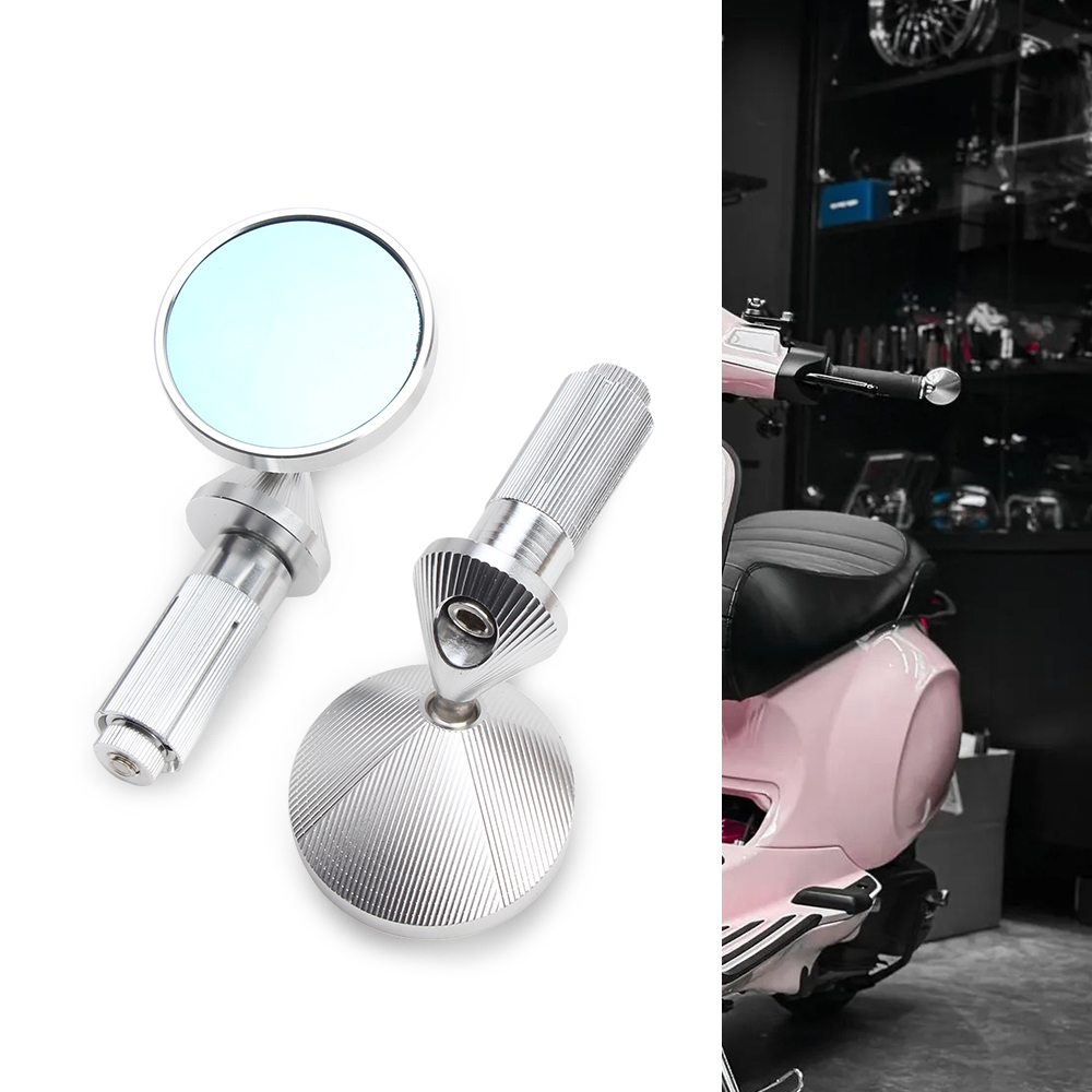 Motorfiets achteruitkijkspiegel motorfiets universele accessoires kleine ronde spiegel motorrijder handvat spiegel